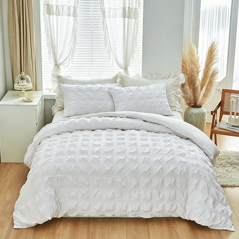 🏆LAST DAY SALE 50% OFF🔥3-Piece Pintuck Textured Duvet Cover Set
