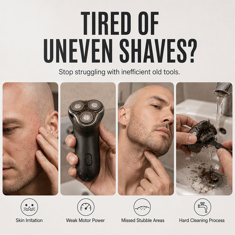 ✨ 50% OFF! 2-in-1 Smart Electric Bald Head Shaver & Beard Trimmer with Digital Display 💈✂️