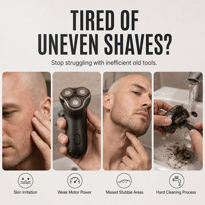 ✨ 50% OFF! 2-in-1 Smart Electric Bald Head Shaver & Beard Trimmer with Digital Display 💈✂️