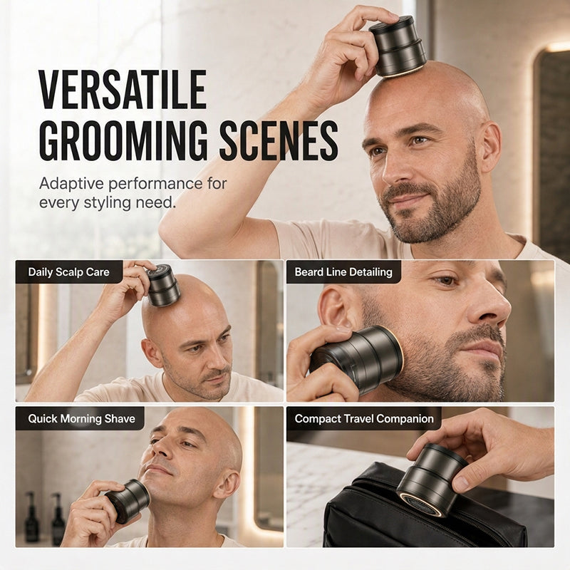 ✨ 50% OFF! 2-in-1 Smart Electric Bald Head Shaver & Beard Trimmer with Digital Display 💈✂️
