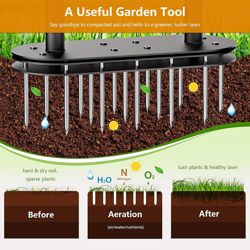 ✨ 50% OFF! Heavy-Duty Manual Lawn Coring Aerator 🌿🌱