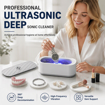 ✨ 50% OFF! Multifunctional Ultrasonic Cleaner – Deep Jewelry & Glasses Cleaning