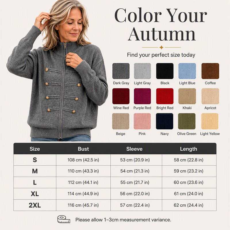 ✨50% Off Today! Women's Casual Double Zipper Sweater Jacket