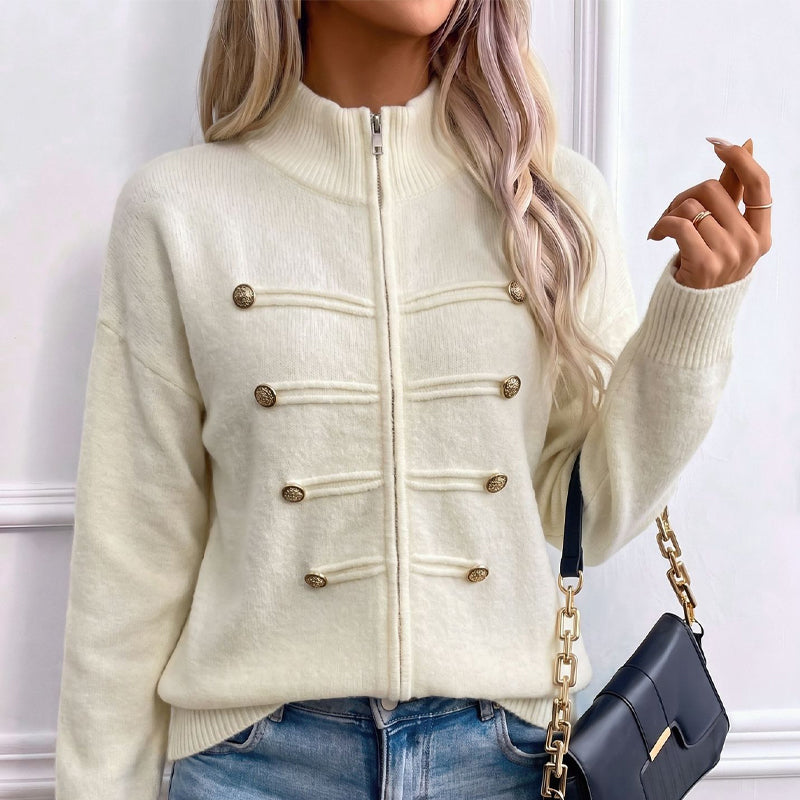 ✨50% Off Today! Women's Casual Double Zipper Sweater Jacket