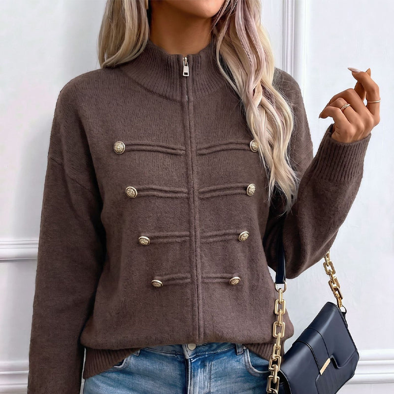 ✨50% Off Today! Women's Casual Double Zipper Sweater Jacket