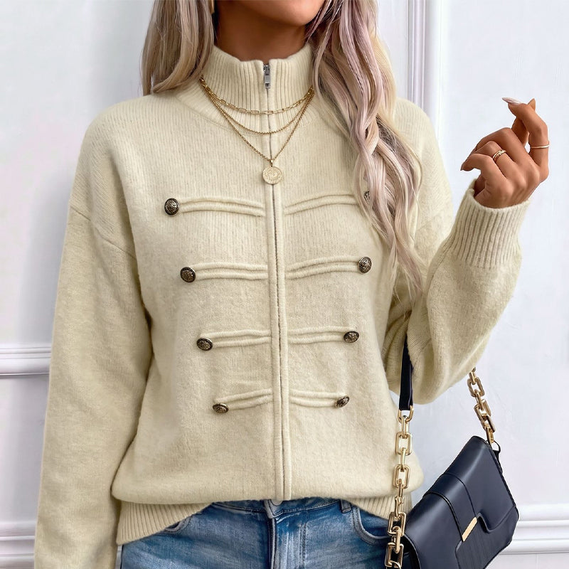 ✨50% Off Today! Women's Casual Double Zipper Sweater Jacket