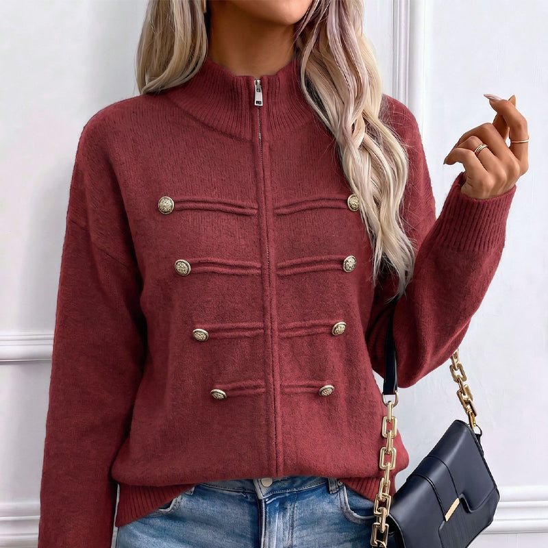 ✨50% Off Today! Women's Casual Double Zipper Sweater Jacket