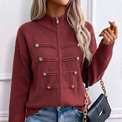 ✨50% Off Today! Women's Casual Double Zipper Sweater Jacket