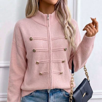 ✨50% Off Today! Women's Casual Double Zipper Sweater Jacket