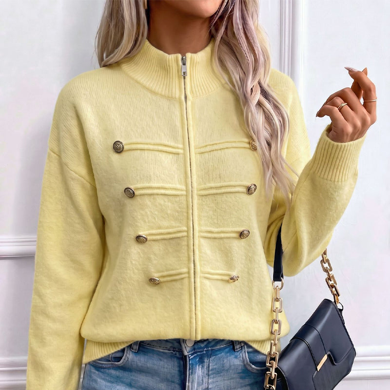 ✨50% Off Today! Women's Casual Double Zipper Sweater Jacket