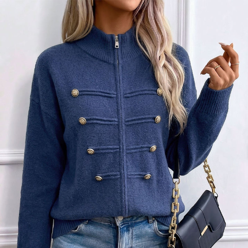 ✨50% Off Today! Women's Casual Double Zipper Sweater Jacket