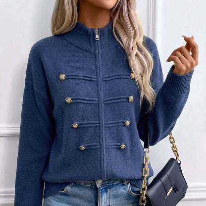 ✨50% Off Today! Women's Casual Double Zipper Sweater Jacket
