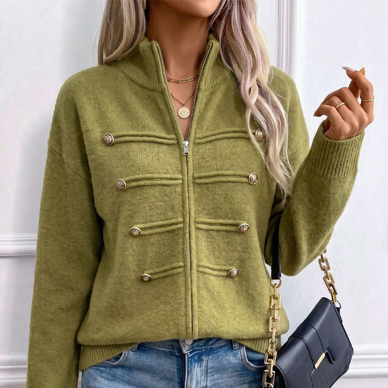 ✨50% Off Today! Women's Casual Double Zipper Sweater Jacket