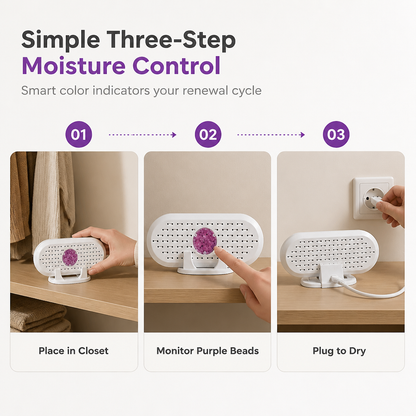 💧 Buy 2 Get 1 FREE | Mini Reusable Household Dehumidifier