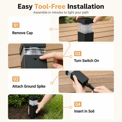 🌸 Buy 3 Get 1 FREE | Solar Outdoor Pathway Lights