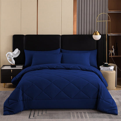 50% OFF 🛏️ Ultra Soft 3-Piece Quilted Comforter Set with Shams