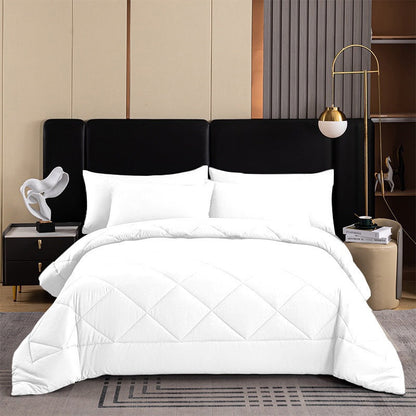 50% OFF 🛏️ Ultra Soft 3-Piece Quilted Comforter Set with Shams