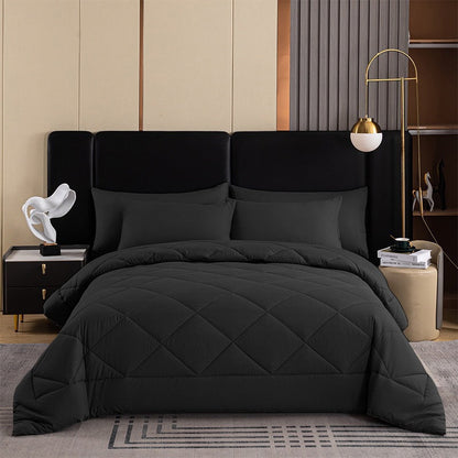50% OFF 🛏️ Ultra Soft 3-Piece Quilted Comforter Set with Shams