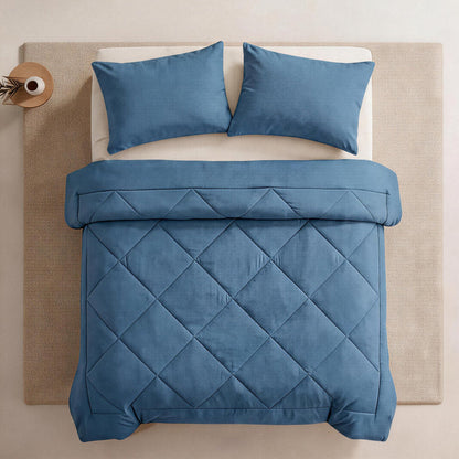 50% OFF 🛏️ Ultra Soft 3-Piece Quilted Comforter Set with Shams