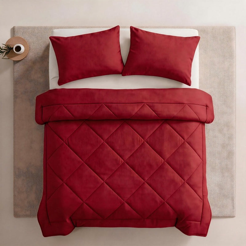 50% OFF 🛏️ Ultra Soft 3-Piece Quilted Comforter Set with Shams
